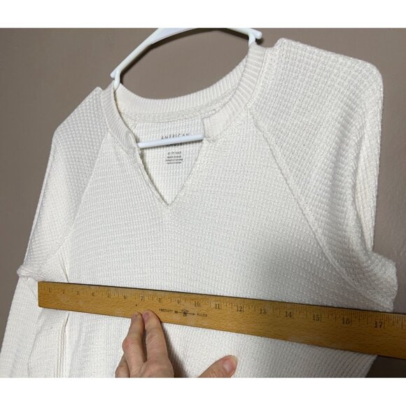 American Eagle 2 Shirts Bundle Waffle Pullover Basic Lounge Unisex Womens S&L - Picture 3 of 6